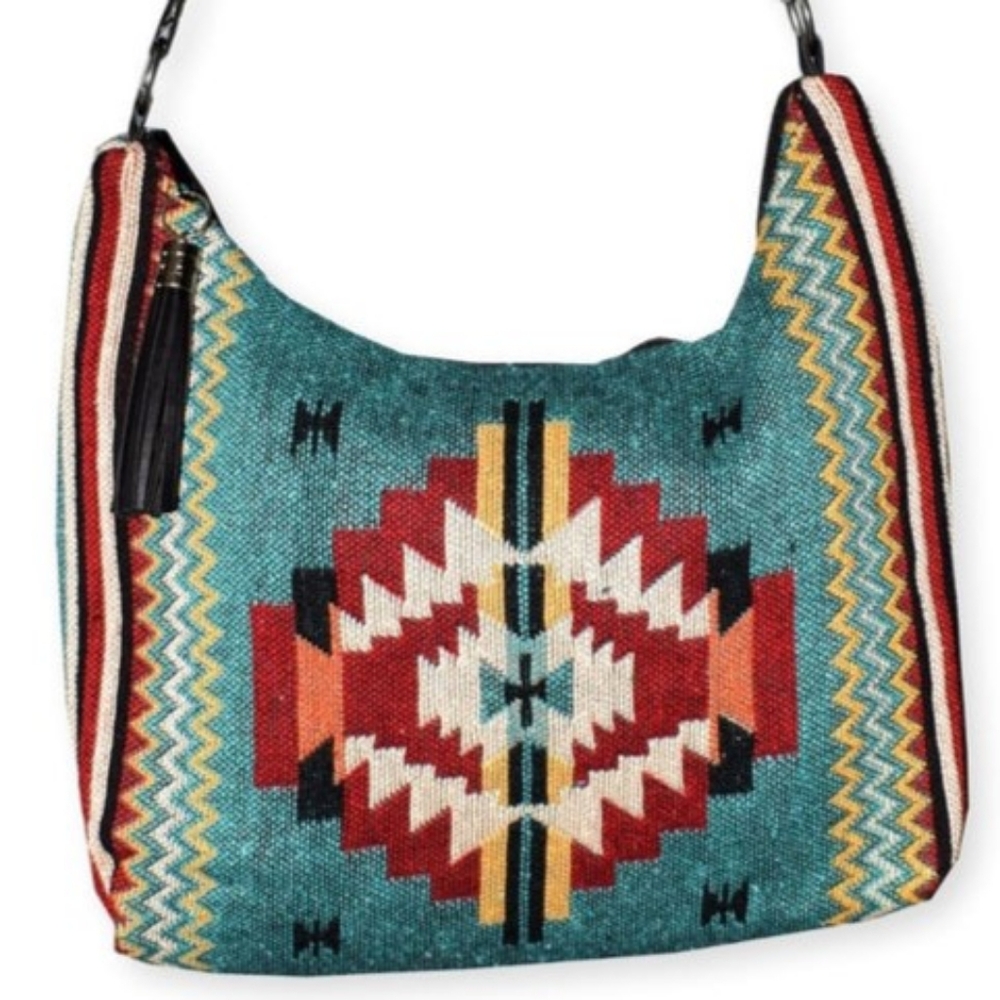 Gypsy Crossbody Bag - Southwest Style - Ethnic Inspired Design - Soft Cotton - Picture 2 of 8
